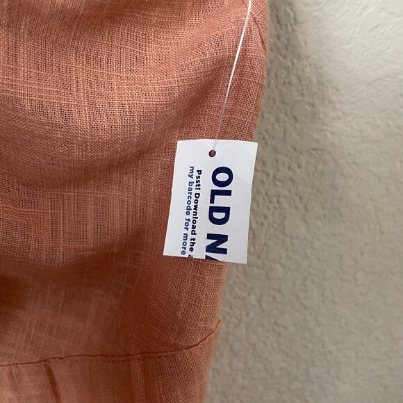 Old Navy Top Womens 4X Peach Ruffle Crochet Peplum Smocked Babydoll Blouse NWT - Picture 9 of 11